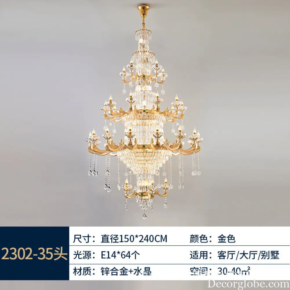 Aaliyah European Luxury Crystal Branch Chandelier - DecorGlobe