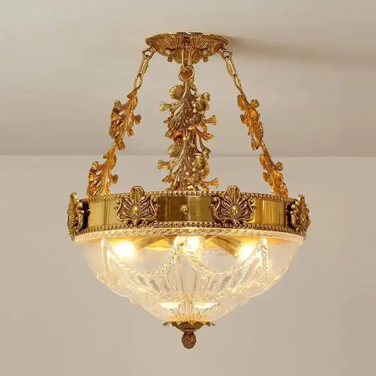 Copper Crystal Chandelier Nordic De Luxure Crystal Hanging Lamp For Living Room Hanging Light Fixture Bedroom Home