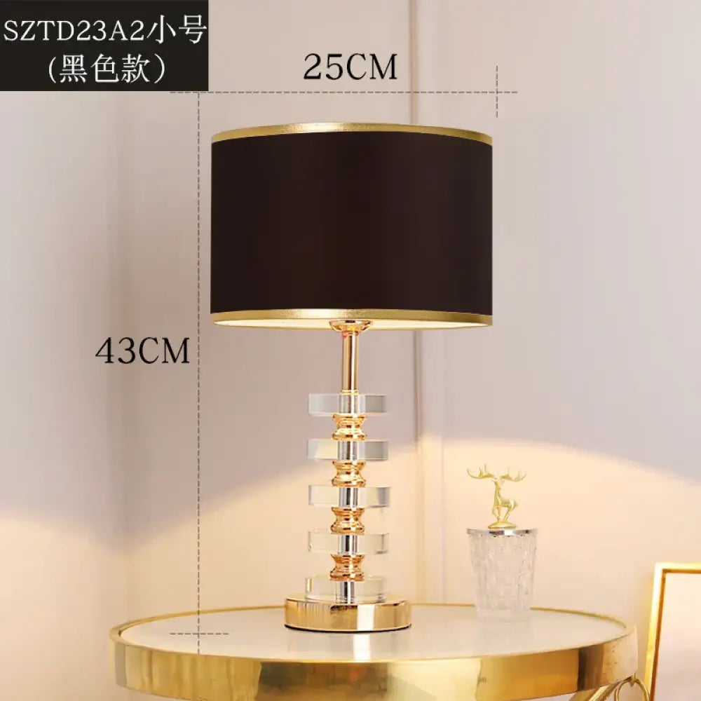 Adriana Post-Modern American Luxury Crystal Table Lamp - black / M / Warm White - Table Lamp