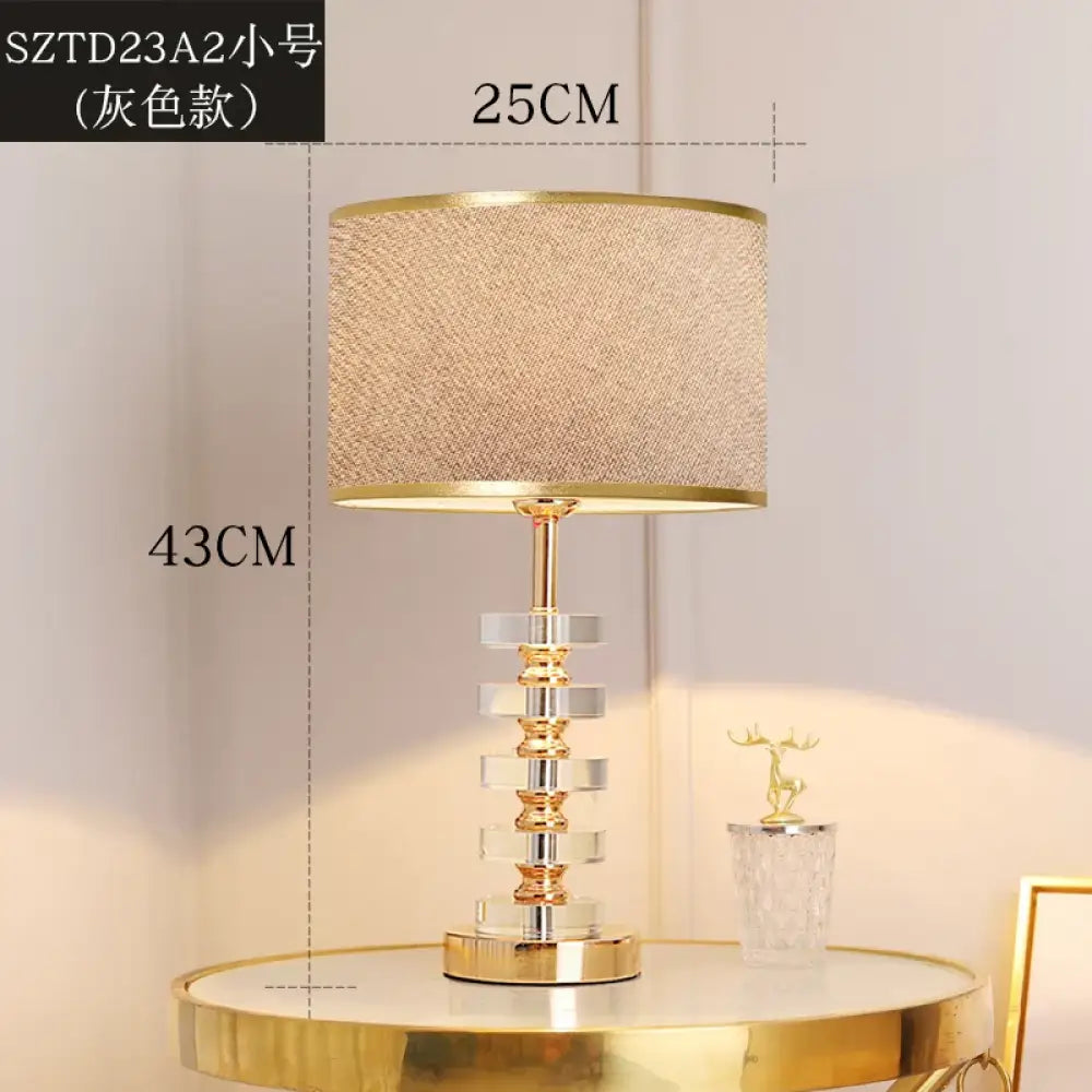 Adriana Post-Modern American Luxury Crystal Table Lamp - GRAY / M / Warm White - Table Lamp
