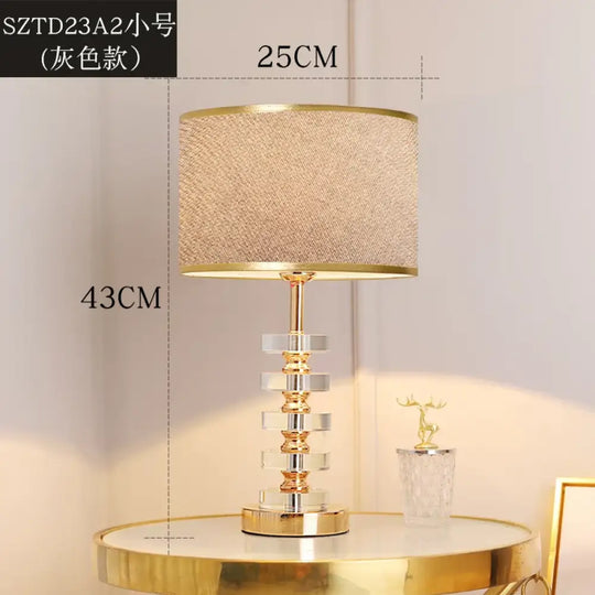 Adriana Post-Modern American Luxury Crystal Table Lamp - GRAY / M / Warm White - Table Lamp