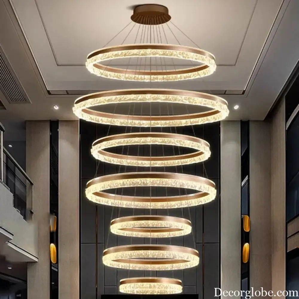 Modern Crystal Stair Pendant Light for Living Room and Hall
