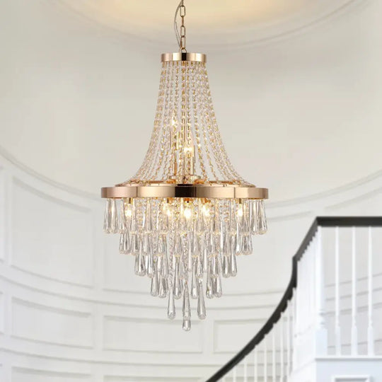 Arabelle 19.7-Inch Gold &amp; Chrome Crystal Chandelier Chandelier