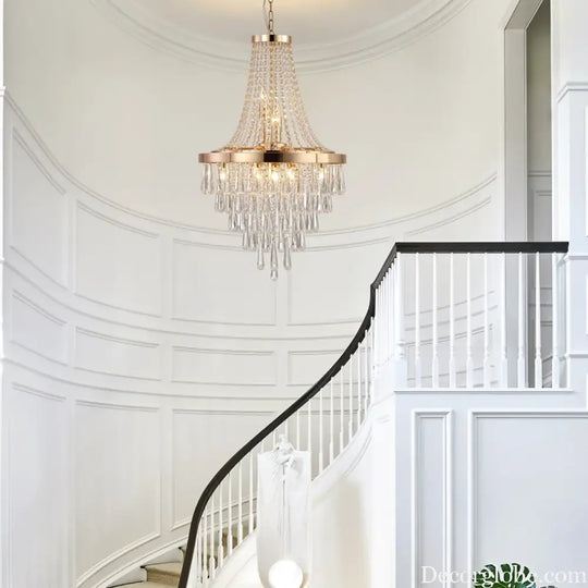 Arabelle 19.7-Inch Gold &amp; Chrome Crystal Chandelier Chandelier