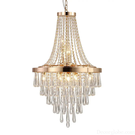 Arabelle 19.7-Inch Gold &amp; Chrome Crystal Chandelier Chandelier