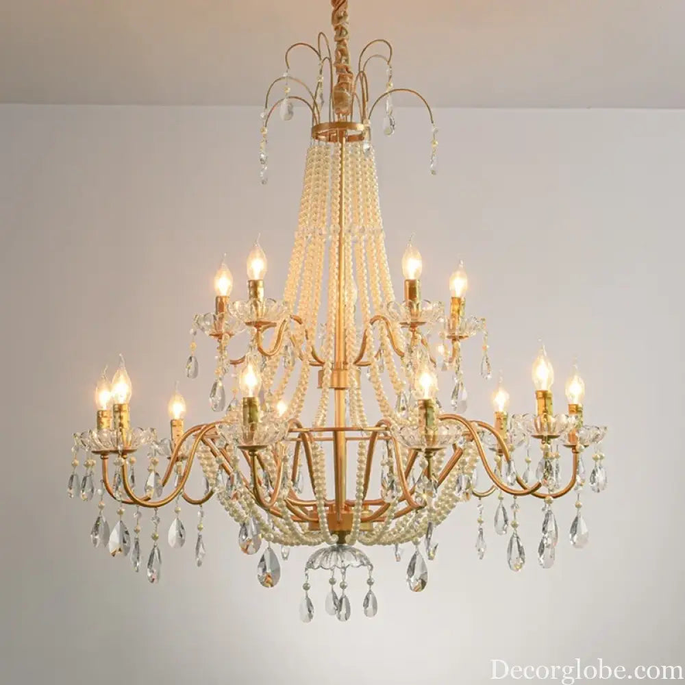 ARDELLE French Crystal Mid-Century Luxury Chandelier Chandelier