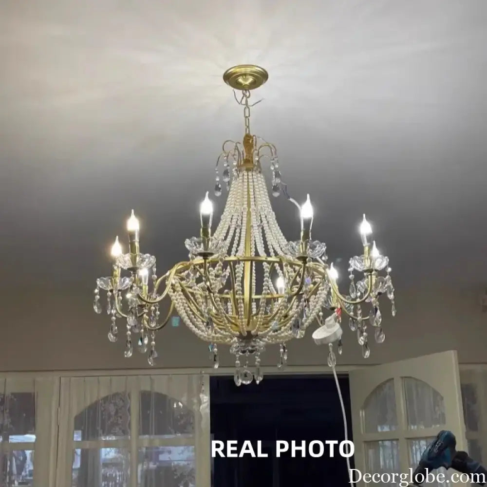 ARDELLE French Crystal Mid-Century Luxury Chandelier Chandelier