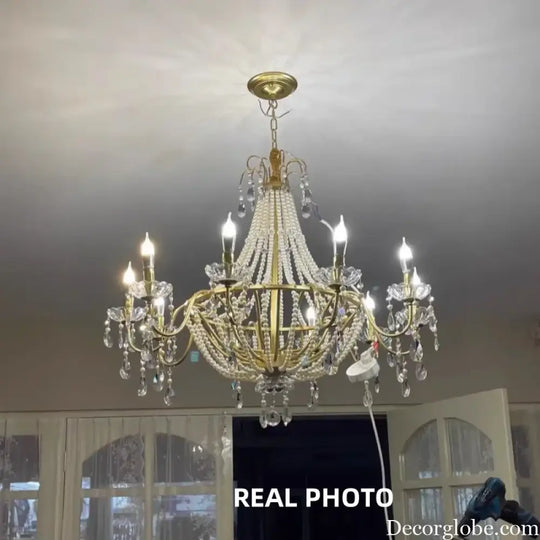 ARDELLE French Crystal Mid-Century Luxury Chandelier Chandelier