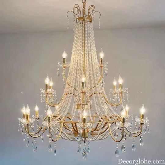 ARDELLE French Crystal Mid-Century Luxury Chandelier Chandelier