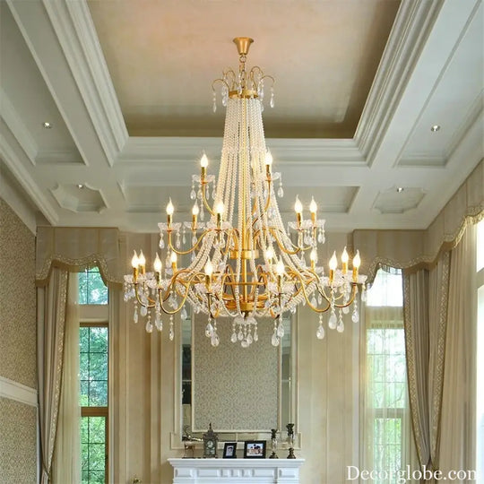 ARDELLE French Crystal Mid-Century Luxury Chandelier Chandelier
