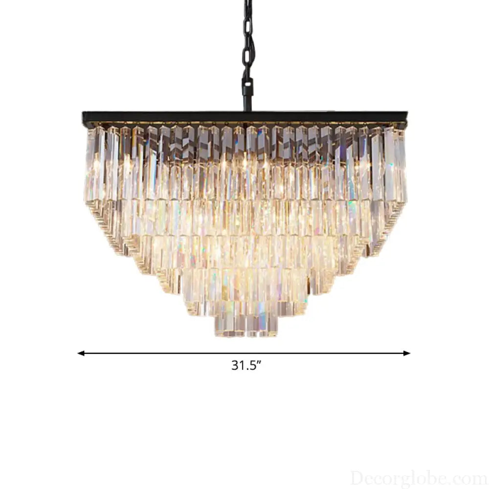 Ariel Cascading Crystal Elegance: Modern Chandelier (5 Tiers or More) - DecorGlobe