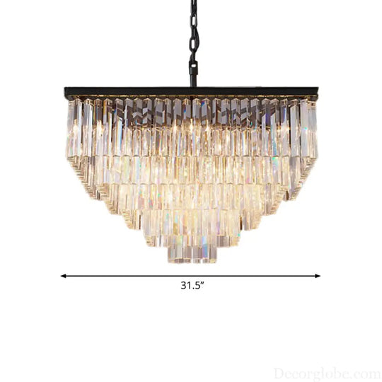 Ariel Cascading Crystal Elegance: Modern Chandelier (5 Tiers or More) - DecorGlobe