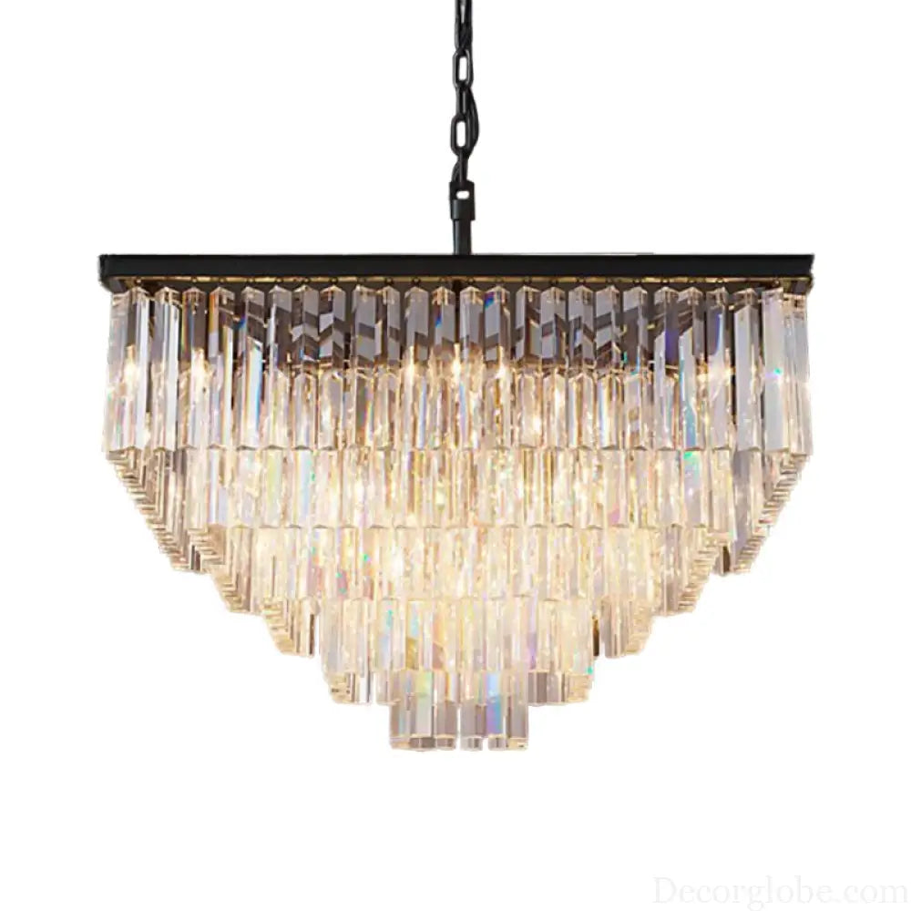 Ariel Cascading Crystal Elegance: Modern Chandelier (5 Tiers or More) - DecorGlobe