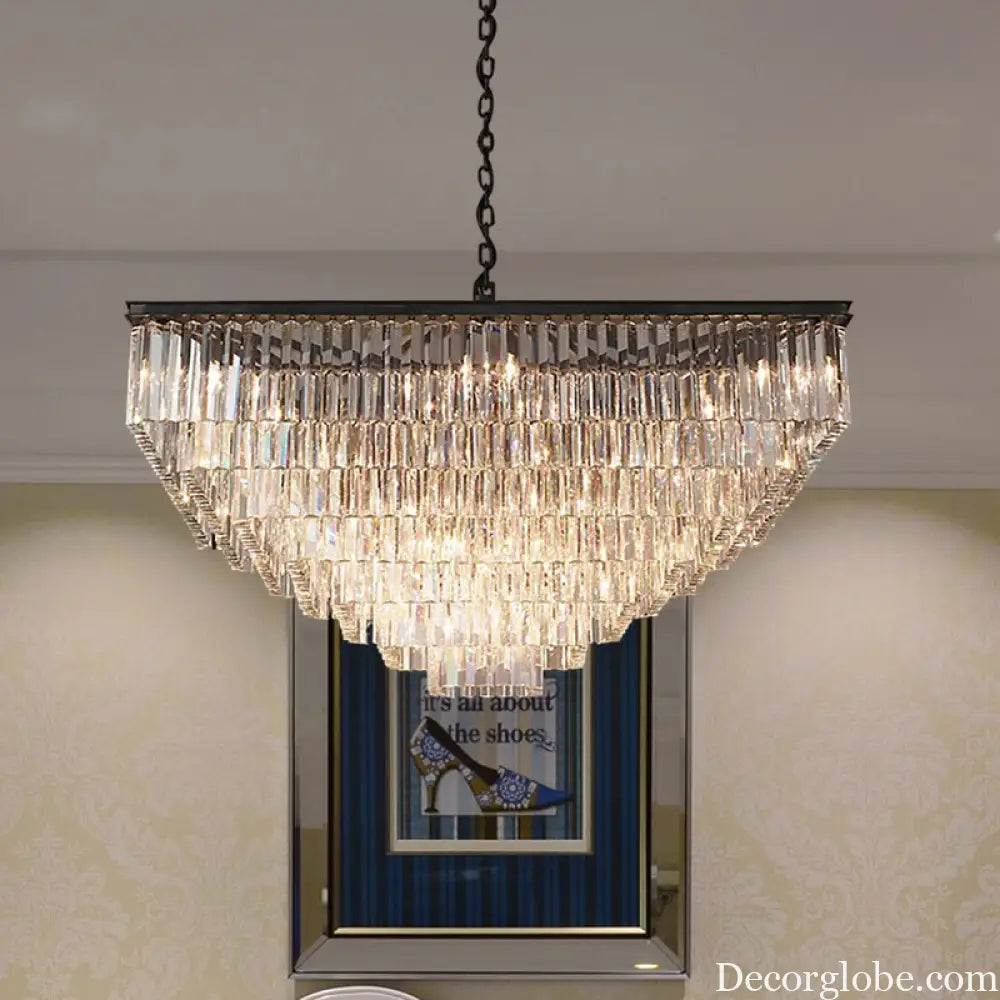 Ariel Cascading Crystal Elegance: Modern Chandelier (5 Tiers or More) - DecorGlobe