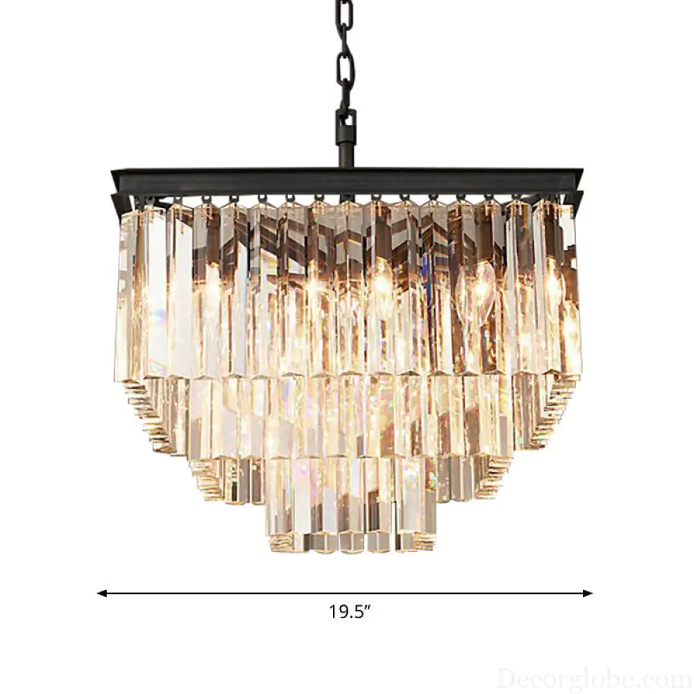 Ariel Cascading Crystal Elegance: Modern Chandelier (5 Tiers or More) - DecorGlobe