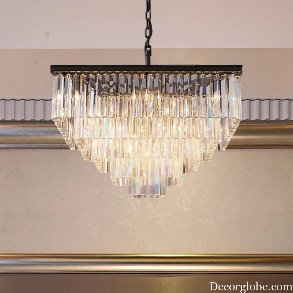 Ariel Cascading Crystal Elegance: Modern Chandelier (5 Tiers or More) - DecorGlobe