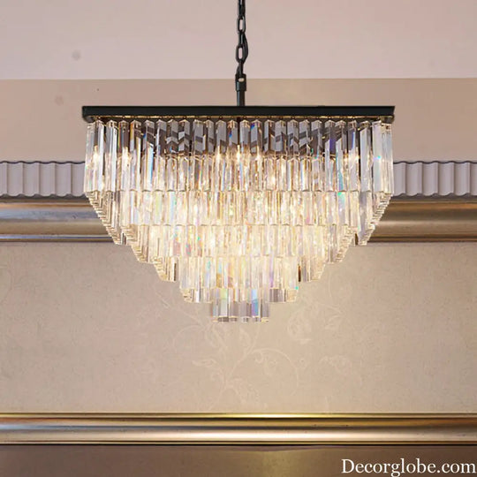 Ariel Cascading Crystal Elegance: Modern Chandelier (5 Tiers or More) - DecorGlobe