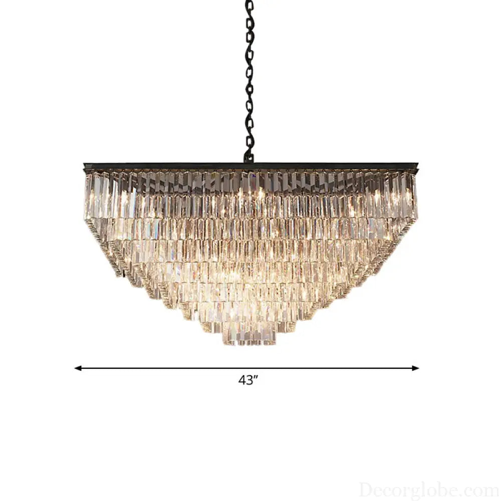 Ariel Cascading Crystal Elegance: Modern Chandelier (5 Tiers or More) - DecorGlobe