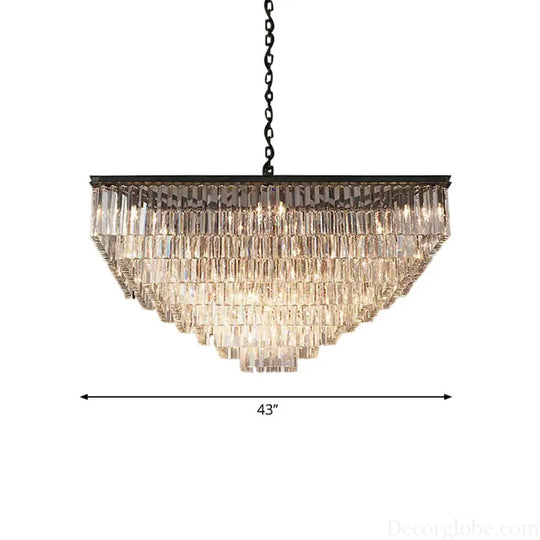 Ariel Cascading Crystal Elegance: Modern Chandelier (5 Tiers or More) - DecorGlobe