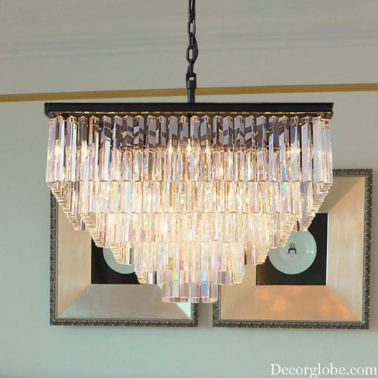 Ariel Cascading Crystal Elegance: Modern Chandelier (5 Tiers or More) - DecorGlobe