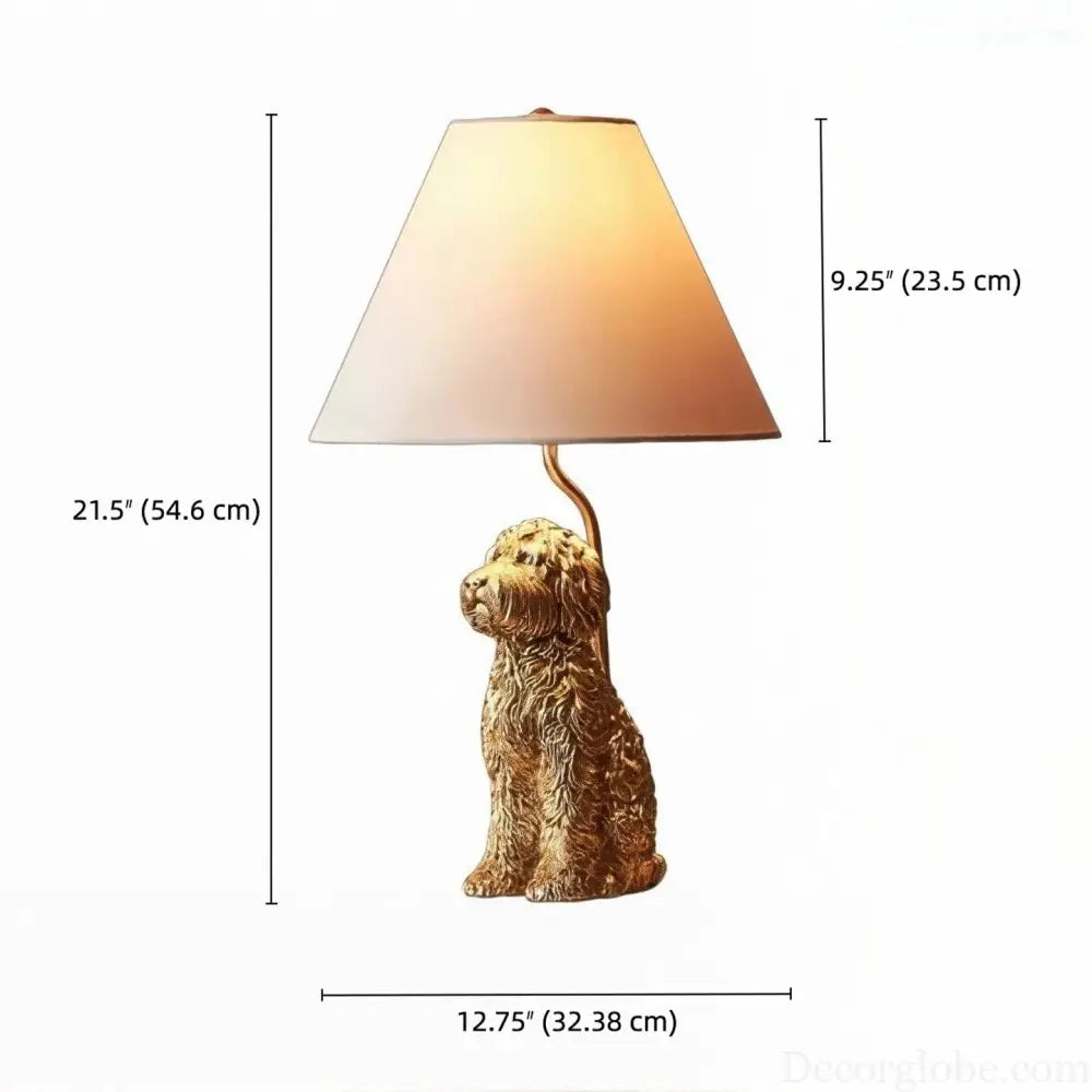 Nordic Italian Teddy Teddy Dog Table Lamp Creative Light Luxury Living Room Bedroom Study Puppy Decorative Table Lamp