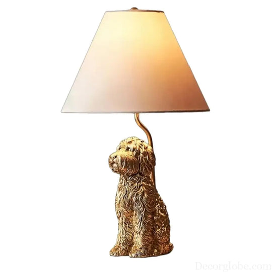 Nordic Italian Teddy Teddy Dog Table Lamp Creative Light Luxury Living Room Bedroom Study Puppy Decorative Table Lamp