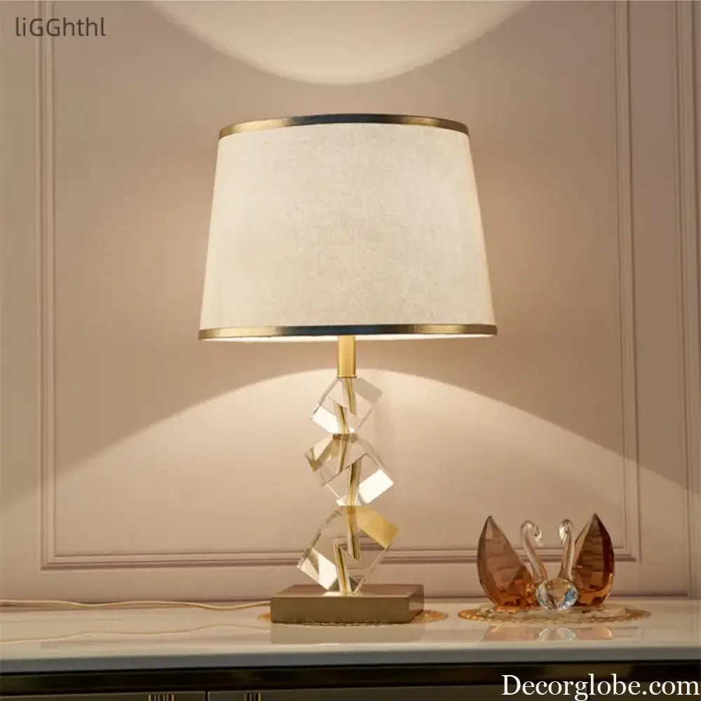 Beatrice Contemporary Vintage Crystal LED Table Lamp - Table Lamp