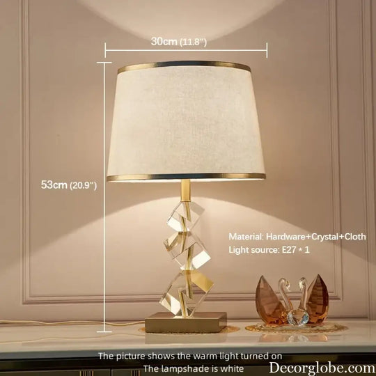 Beatrice Contemporary Vintage Crystal LED Table Lamp - Table Lamp