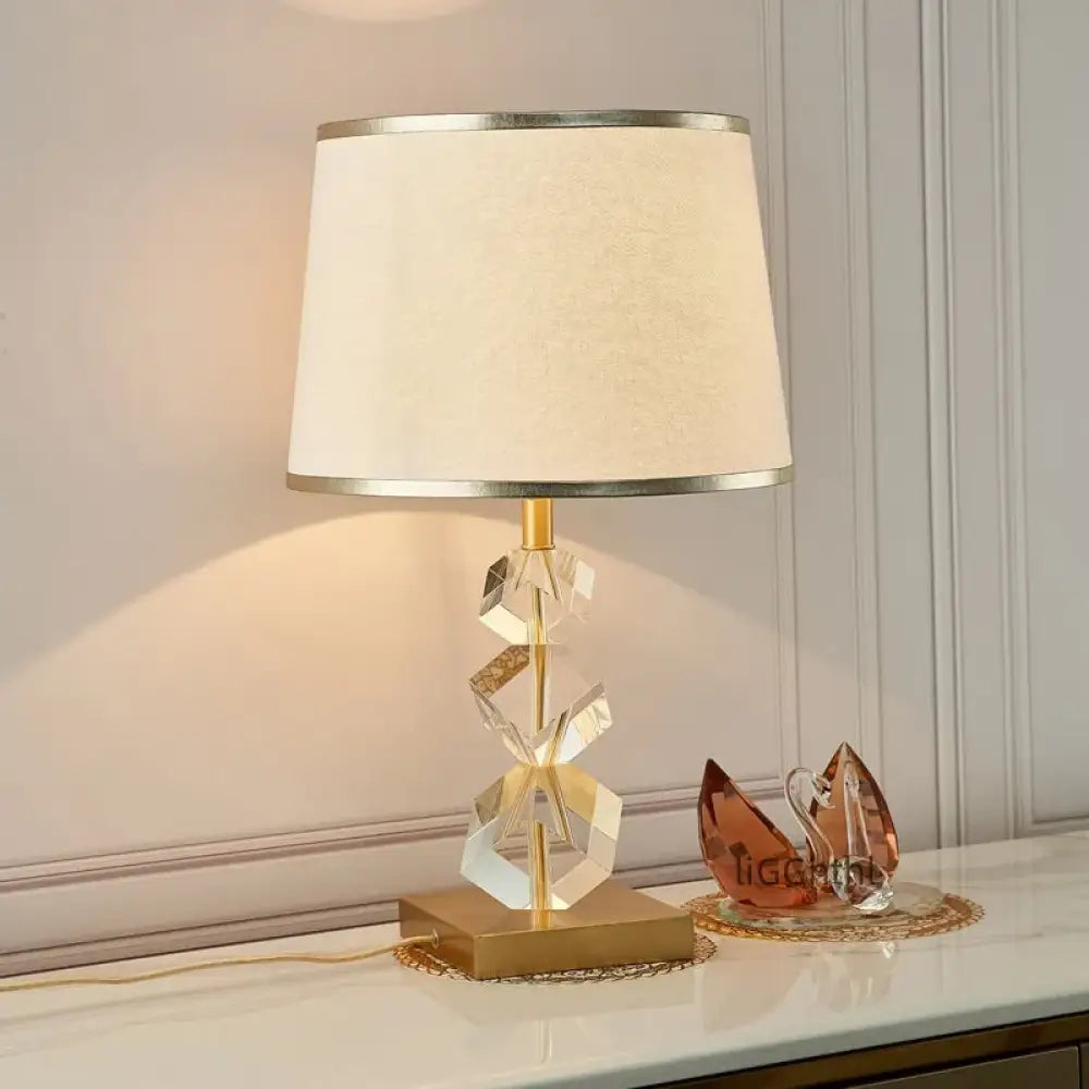 Beatrice Contemporary Vintage Crystal LED Table Lamp - Table Lamp