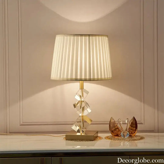 Beatrice Contemporary Vintage Crystal LED Table Lamp - Table Lamp