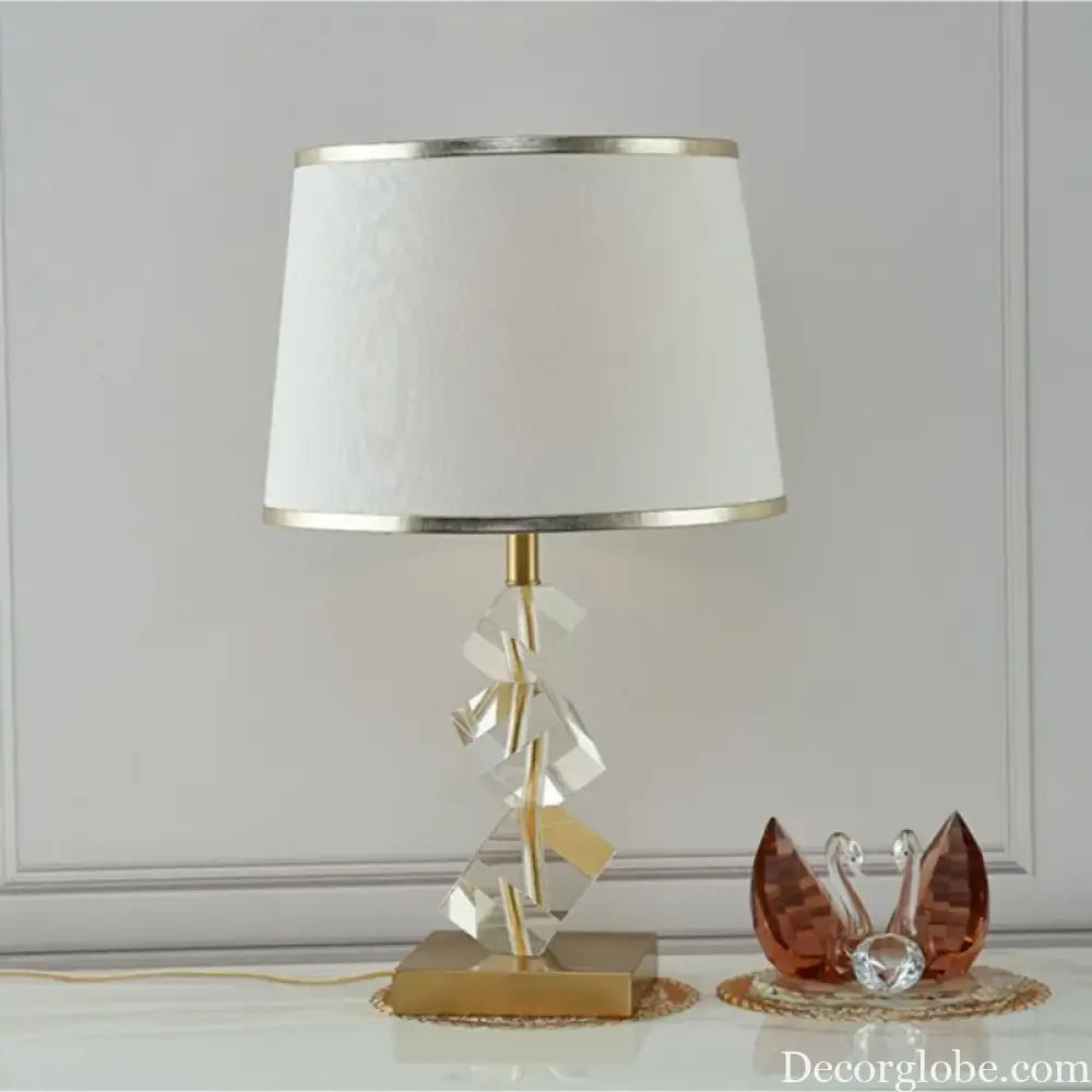 Beatrice Contemporary Vintage Crystal LED Table Lamp - Table Lamp