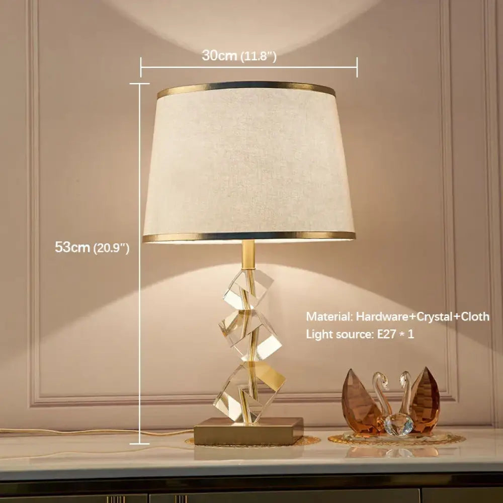 Beatrice Contemporary Vintage Crystal LED Table Lamp - Warm white 220V / Style A / AU Plug | CHINA - Table Lamp