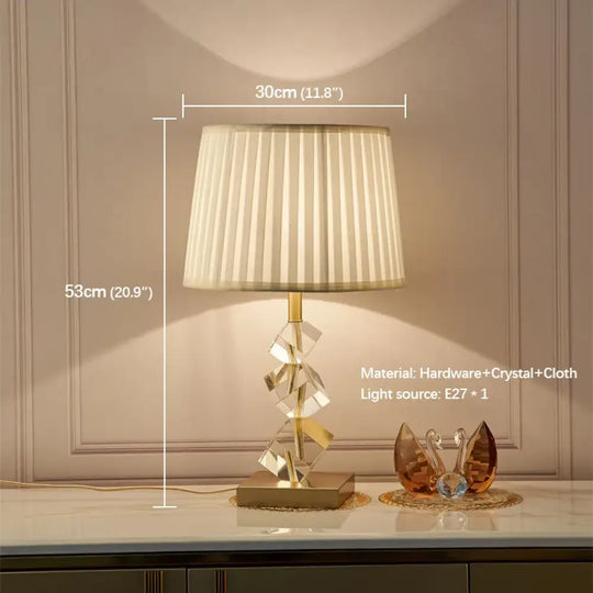 Beatrice Contemporary Vintage Crystal LED Table Lamp - Warm white 220V / Style B / AU Plug | CHINA - Table Lamp