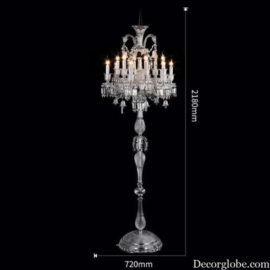Luxury atmosphere Villa living room crystal floor lamp new European study bedroom American bedside floor lamp