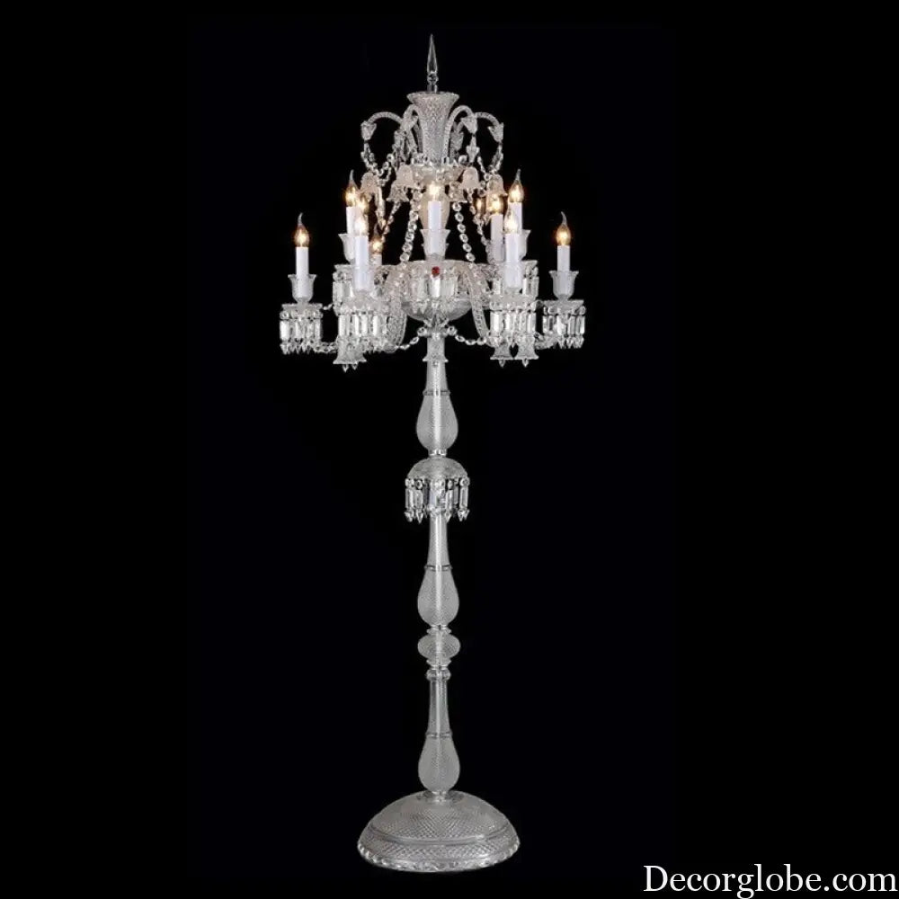 Luxury atmosphere Villa living room crystal floor lamp new European study bedroom American bedside floor lamp