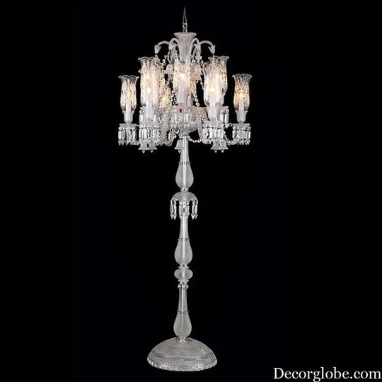 Luxury atmosphere Villa living room crystal floor lamp new European study bedroom American bedside floor lamp