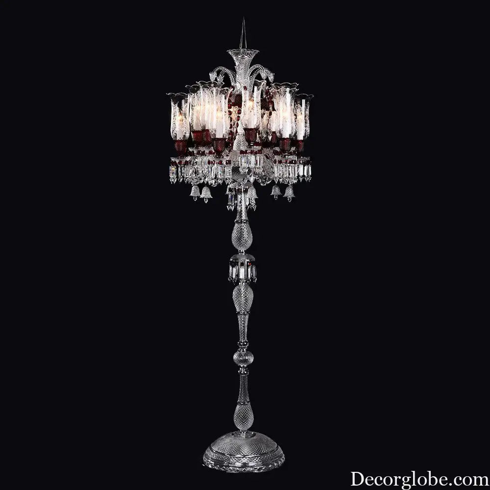 Luxury atmosphere Villa living room crystal floor lamp new European study bedroom American bedside floor lamp