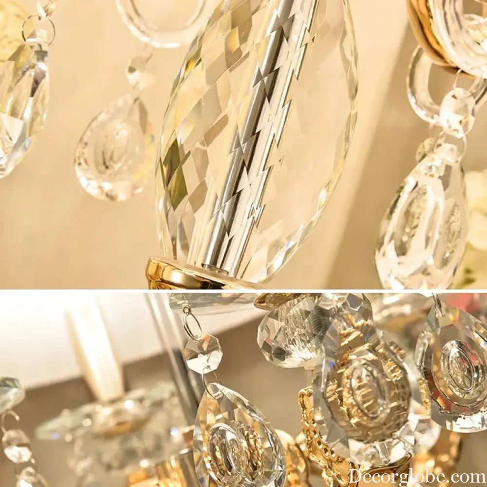 European Crystal LED Table Lamp for Bedroom and Living Room Decor