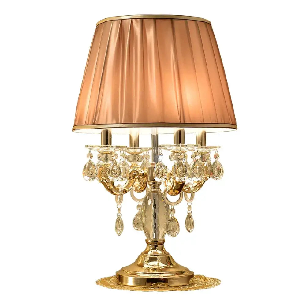 European Crystal LED Table Lamp for Bedroom and Living Room Decor