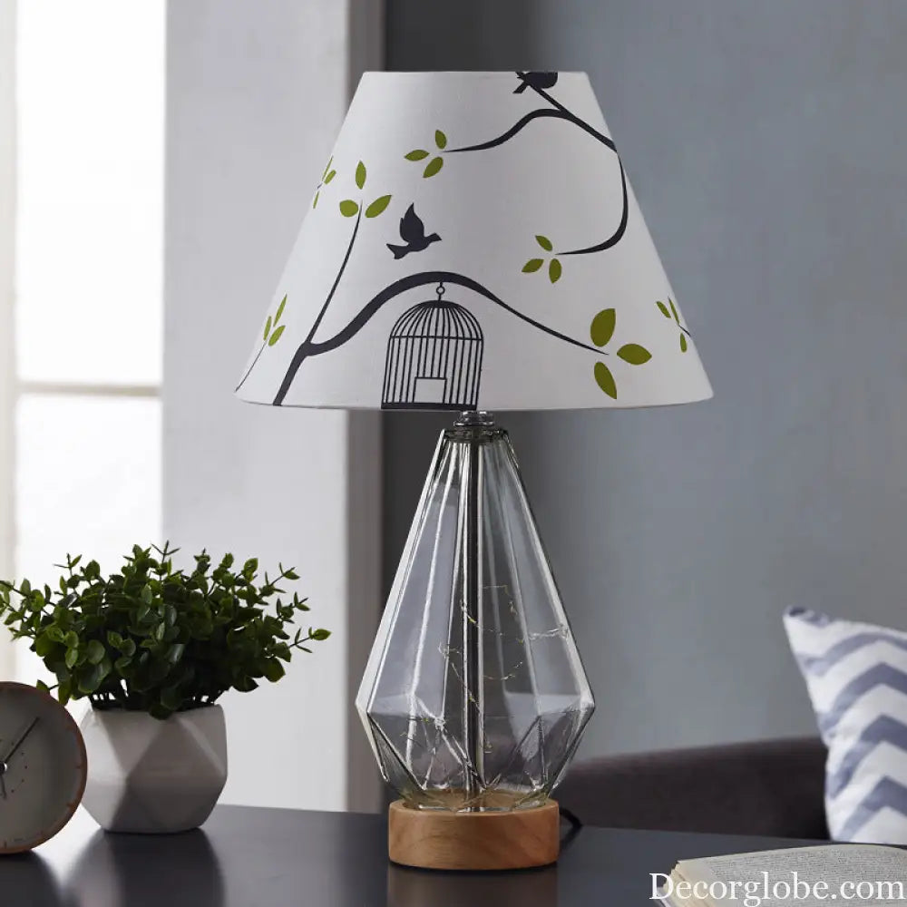 Simple Pastoral Style Warm Bedside Lamp USB Rechargeable Table Lamp for Home Use Romantic Ambiance Light Dimmable
