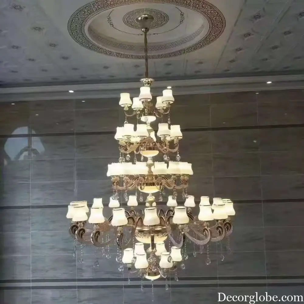 Big Crystal Chandelier for Duplex Villa and Hotel Lobby Lighting Chandelier
