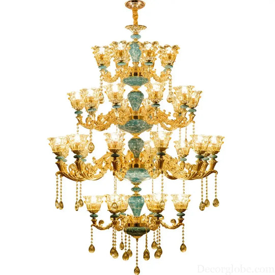Big Duplex Crystal Chandelier for Villa Living Room and Lobby Chandelier