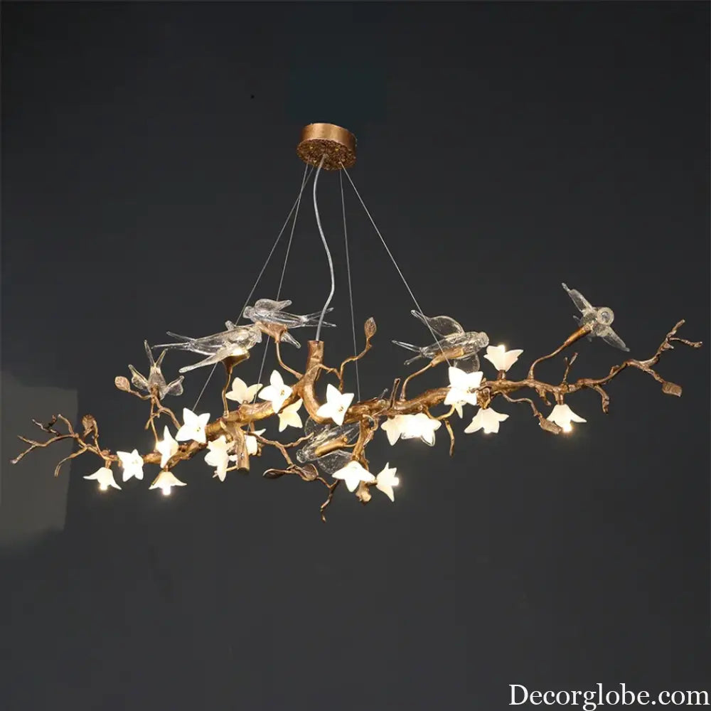 Luxury Bird & Branch Crystal Ceiling Chandelier Chandelier