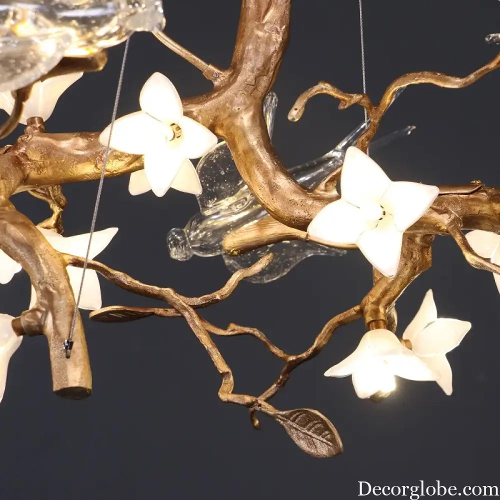 Luxury Bird &amp; Branch Crystal Ceiling Chandelier Chandelier