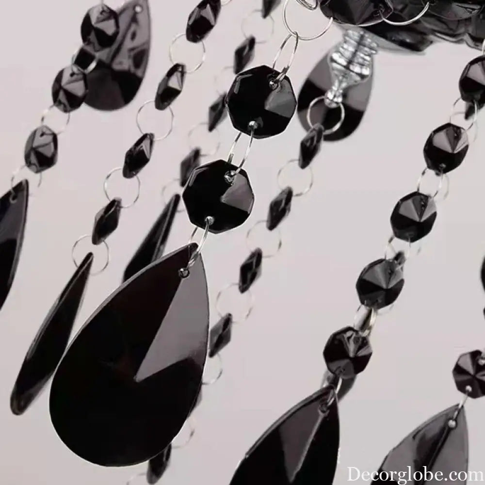 Black Candle Crystal Chandelier for Bedroom and Restaurant Lighting Chandelier