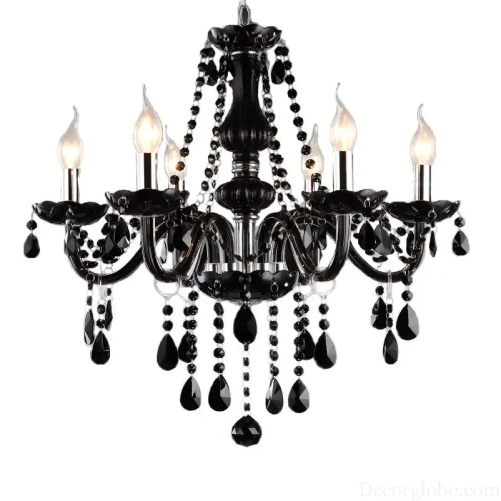 Black Candle Crystal Chandelier for Bedroom and Restaurant Lighting Chandelier