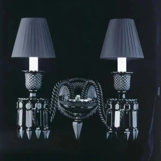 Black Crystal Chandelier for Dining Room and Bedroom Lighting Wall lampB / Changeable Chandelier