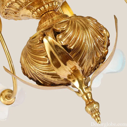 Luxury Brass Ceramic Retro Chandelier for Living and Dining chandelier