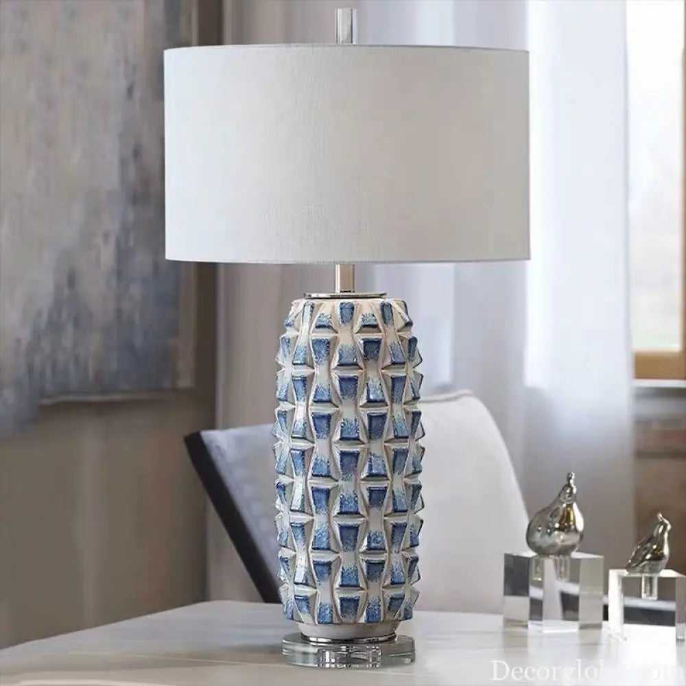 American-Style Table Lamp Bedroom Bedside Lamp Simple Model Room Living Room Lamp Designer Creative Personality Ceramic