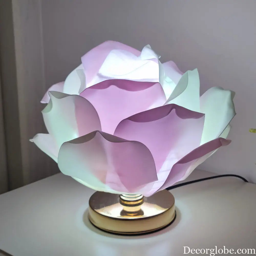 European and American Creative Large Rose Table Lamp Lotus Lamp Girl’s Bedroom Atmosphere Popular Dreamy Wedding